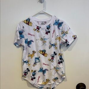 Disney Kids/ Juniors White 100 Year Character Tee